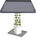Hydroponic Tower Mat Hydroponic Garden Mat Extra Large 24x24 Garden Tower Silicone Pad with Raised Edge Indoor Growing System Drip Pan Hydroponics Container Tray Herb Gardening Floor Protector Soft
