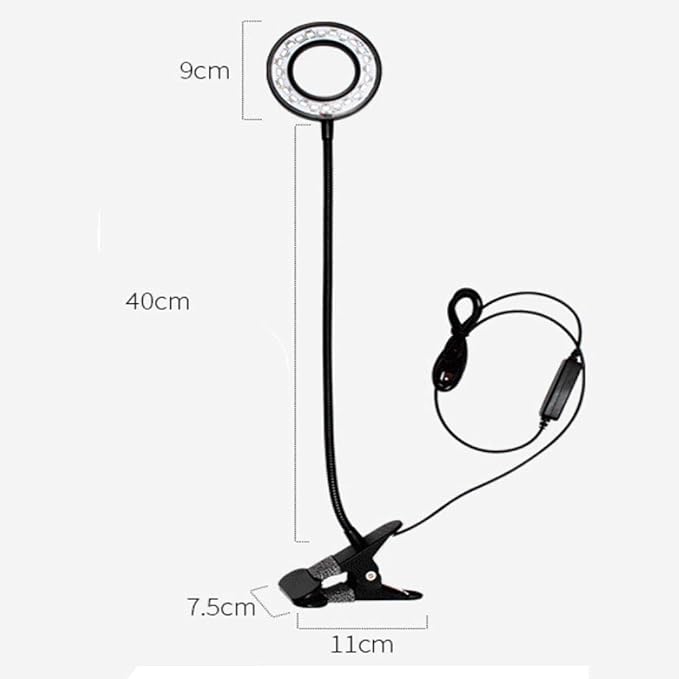 LED Plant Light Three-Head Timed Loop Growing Lamps Full-Spectrum Succulent Fill Light Grow Lights for Hydroponic Greenhouse Garden 2 Pcs (Size : Single Head 5W)