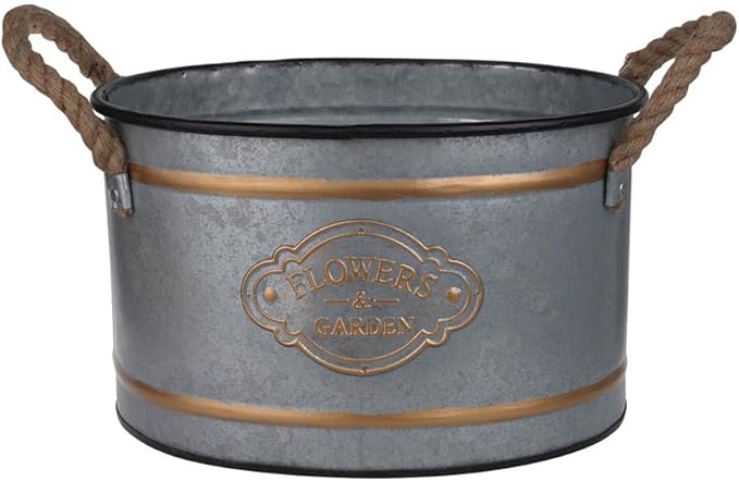 Set of 3 Metal Decorative Pots