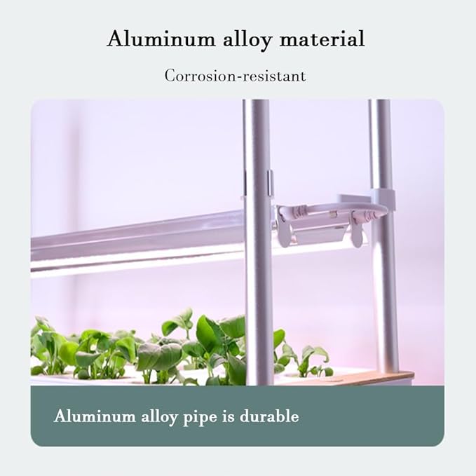 Hydroponics Growing System Hydroponics Growing Set with Grow Light Adopt Tidal Irrigation System Aluminum Alloy Pipe for Fruits Vegetables