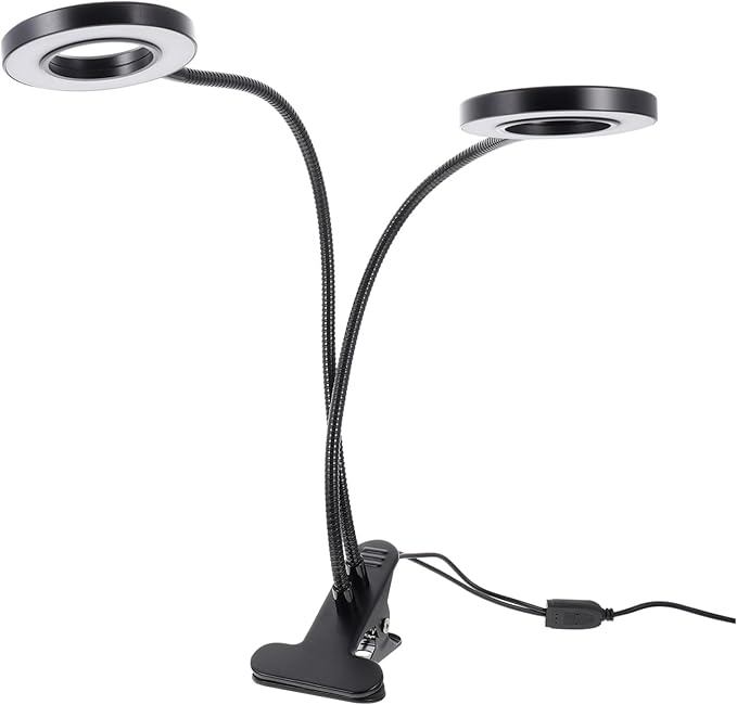 Adjustable LED Plant Light for Indoor Use Dual-Head Clip-On Grow Lamp Timer 5V Energy-Efficient Grow Light for Greenhouse and Succulent Plants