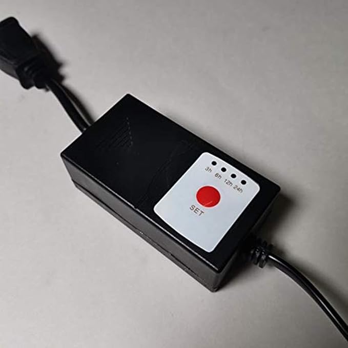 Kiven IP65 Waterproof LED Landscape Uplight Grey Decorative Spotlight Lamp with Plug-in Cord and Timer for Indoor Outdoor Yard Step Statue(10W Warm White)