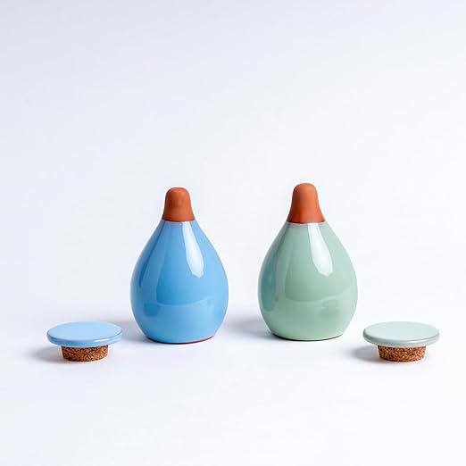 Self-Watering Planter Insert - 2 Pack Automatic Watering System for Indoor and Outdoor Potted Plants - Eco-Friendly Blue &amp Green Design with 300ml Capacity for Vacation Moisture Control