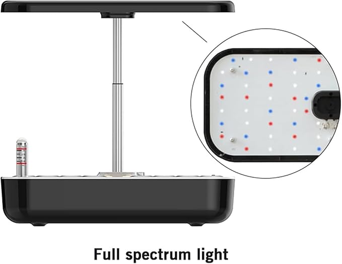 Hydroponics Growing System Indoor Garden with 35W Grow Light Full Spectrum Healthy Fresh Herbs Vegetables 12 Pods Indoor Gardening System for Gifts Kitchen Vegetable(White)