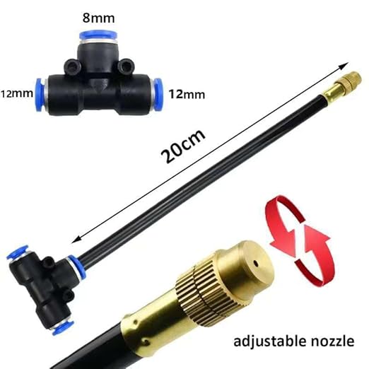Drip Irrigation Kit Automatic Watering System for Potted Plants 360 Degree Adjustable Copper Micro Sprinklers Quick Connect Tubing Fittings for Garden Lawn Patio Balcony(15 Nozzles Ⅱ)