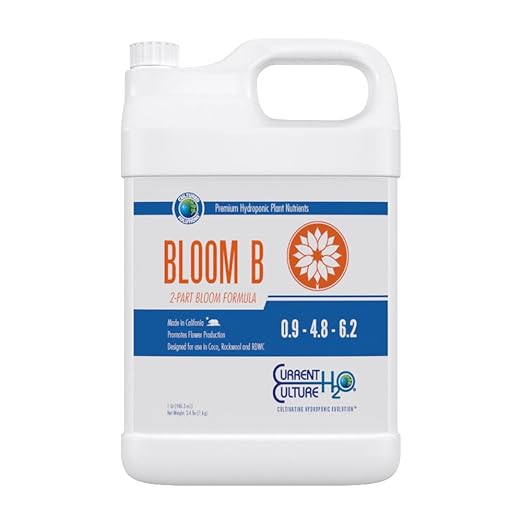 Bloom B - Pure Liquid Fertilizers | Crystal Clear Blends | Consistently pH Stable | Developed for Hydroponic Applications - Quart Size