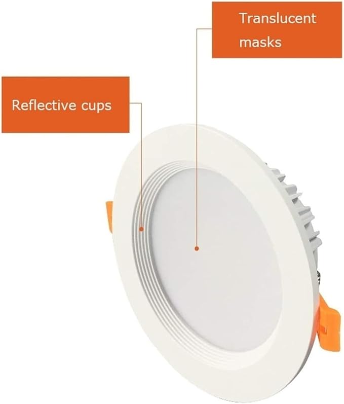 SHENSHENG-1pack Outer Diameter 10 Cm Ultra-Thin Recessed Lighting 5w with Junction Box Led Ceiling Light Daylight Indoor Spotlight Livingroom Aisle Balcony Dimmable Downlight