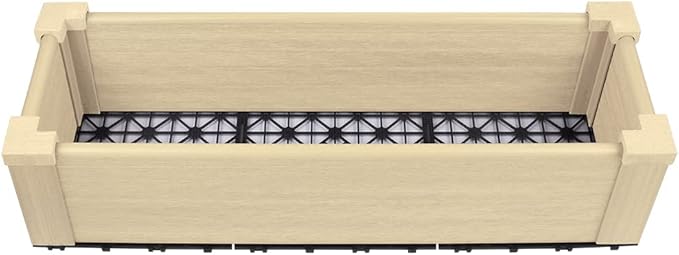 NewTechWood Composite Lumber Patio Raised Garden Bed Kit (12 x 36) (Japanese Cedar)