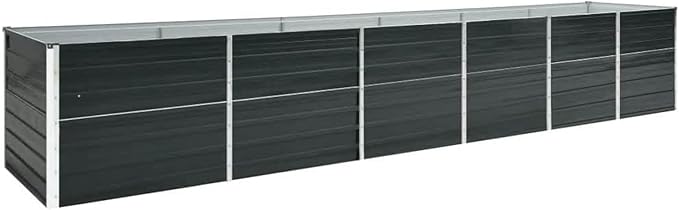 Raised Bed Galvanized Steel Large Garden Planter Box 480x80x77cm for Outdoor Vegetables Flowers and Herbs