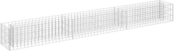 YAFF Gabion Raised Bed Galvanized Steel 106.3x11.8x11.8