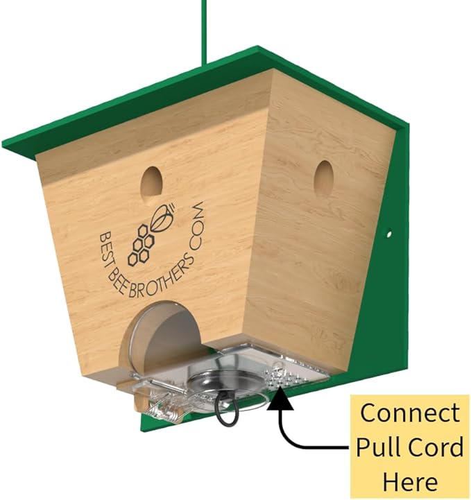 Best Bee Brothers Turbo Trap 2.0 Professional-Grade Carpenter Bee Trap for Outside with Bee Vault Large Viewport &amp Spring-Loaded Door 4.1” W x 4.8” H x 5.9” D (2 Pack)