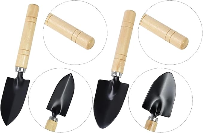 Mini Garden Tool Set 6pcs Mini Cultivating Transplng Kit Portable Plants Seedling Shovel Rake Spade Drilling Garden Planters Fertilize Tool