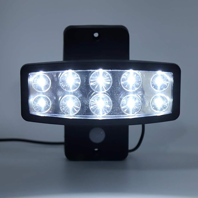 Flexible 10 LED Chips Solar Powered Induction Wall Spotlights for Outdoor Garden Corridor Wall Lights and Landscape Lighting