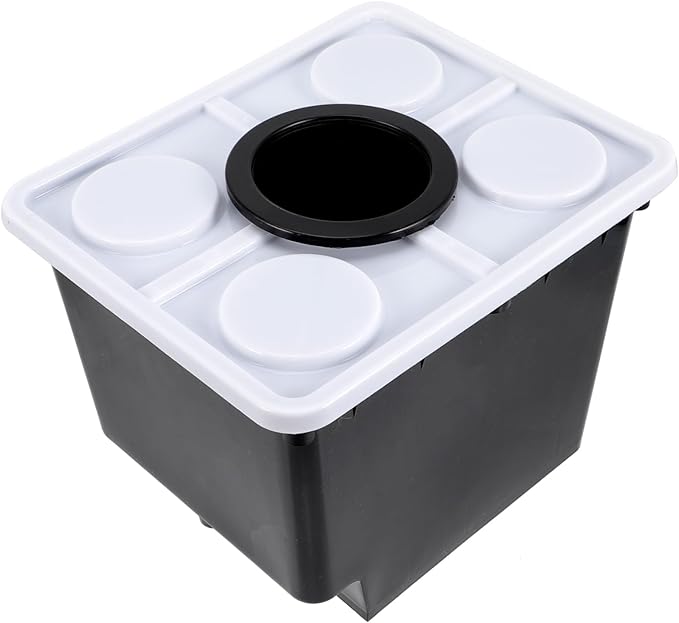 Hydroponic Planting Bucket for Greenhouse Soilless Culture Vegetable Holder with Lid for Growing Flowers Vegetables and Plants Easy to Assemble Reusable