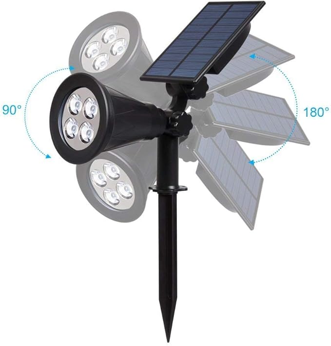 T-SUN Solar Spotlights Green 7LED Solar Spotlights Color Changing