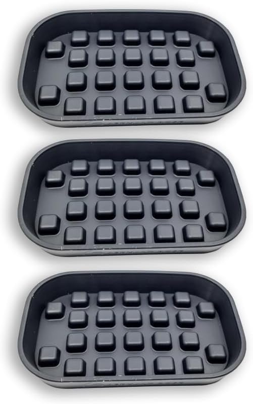 Microgreens Growing Trays - Set of 3 Proprietary Silicone Seed Starter Tray - Danish Design Seedling Tray for Indoor Grow Kit - Replacement Plant Tray for Seed Starting (No Seeds)