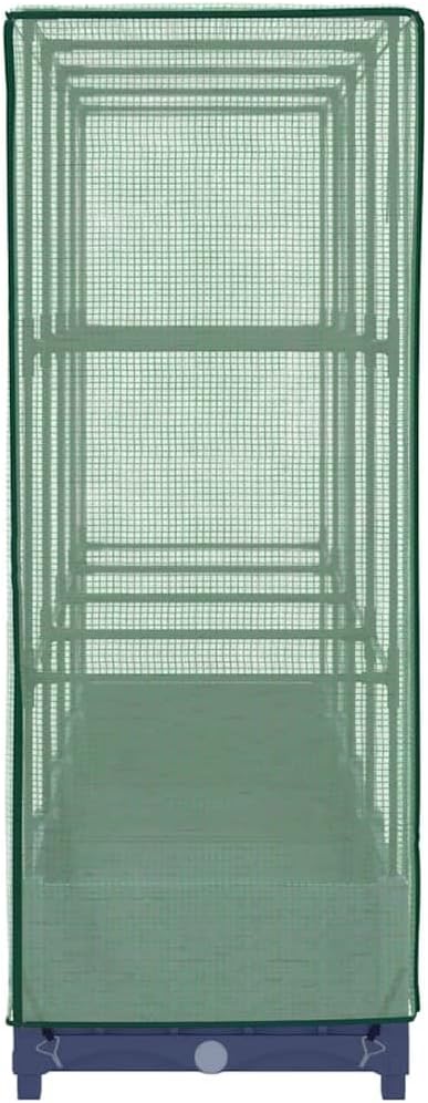 Raised Garden Bed Blue Grey PP 63.0x15.7x48.4 inch Durable Polypropylene Planter Box for Outdoor Plants Herbs Vegetables Flowers Easy Assembly