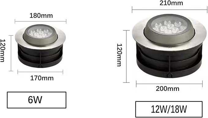 Outdoor Buried Lights - LED Landscape Lights 15-60° Adjustable Design Decorative Lighting Ground Light AC 220V Recessed Spotlight IP67 Waterproof Fully SealedPolarized Floor Lamp