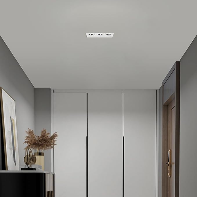 Spotlighting 3-Light Ceiling Spotlight Flush Mount Downlight Accent Lamp 9.4in Directio l Spotlights for Living Room Bedroom Hallway Office Decor