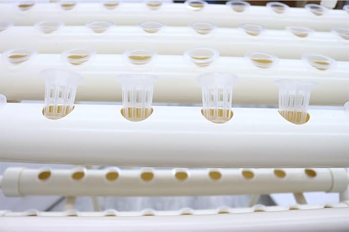 Hydroponic Grow Kit Hydroponics Growing System 108 Sites 12 Food-Grade PVC-U Pipes 3-Layers 4-Row Indoor Planting Kit with 110V Water Pump Timer for Growing Vegetables Flowers Plants
