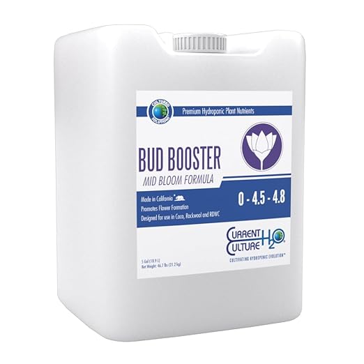 Bud Booster - Pure Liquid Fertilizers | Crystal Clear Blends | Consistently pH Stable | Developed for Hydroponic Applications - 5 Gallon Size