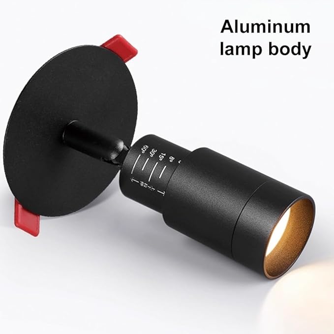 Spotlight 3w Recessed Lighting Fixture Zoomable 3°-60°Spotlights Adjustable Flush Mount Spotlight Directio l Focus Accent Lamps