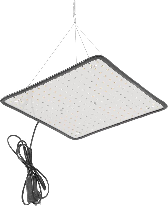 Happyyami 225LED Plant Growth Lamp for Indoor Use Full Range LED Grow Light Hanging Chain Ultra-Thin Panel for Hydroponics and Greenhouse