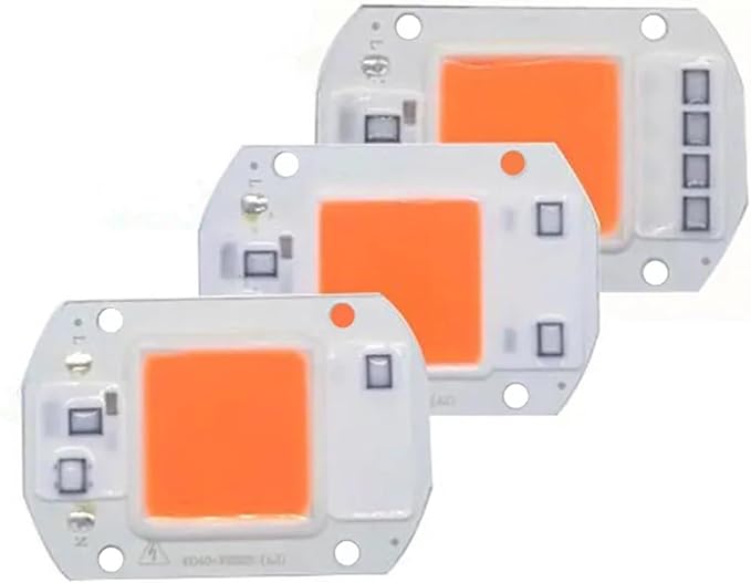 LED COB Full Spectrum Chip 20W 30W 50W AC220V/110V Plant Grow Light LED Floodlight Lamp Module 380-840nm 5pcs (Color : 20W AC110V 380-840nm)