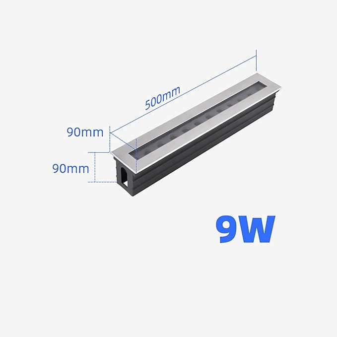 LED Landscape Lights - Outdoor Buried LightsRectangle Ground Light Waterproof Recessed Spotlight Garden Courtyard Floor Lamp for Patio Step Walkway Easy Installation