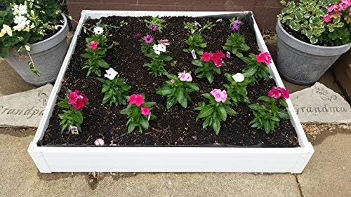 4 x 4 Stack-able White Vinyl Raised Garden Bed