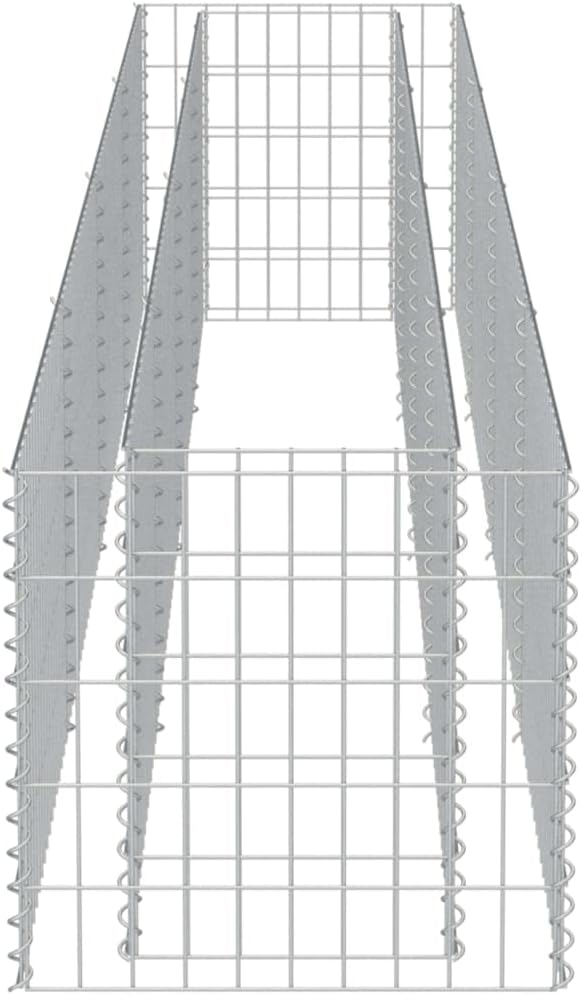 SKM Gabion Raised Bed Galvanised Steel 360x50x50 cm (Weight-22KG)