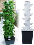 Indoor Hydroponic Aeroponics Kit for Herbs Fruits &amp Vegetables - Complete System with Pump Timer Adapter &amp Net Pots for Easy Indoor Gardening