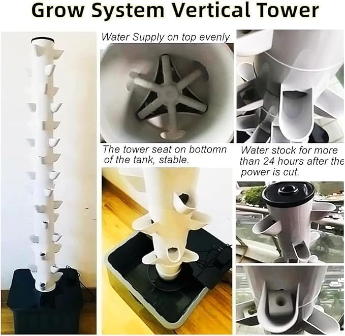 15-Floor 45-Hole Hydroponic Tower Set Aquaponics Growing Vertical Hydroponics Farm Greenhouse Hydroponic Grow Hydroponics Ver