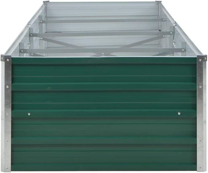 SKM Garden Raised Bed Garden Raised Bed Galvanized Steel 126x31.5x17.7 Green