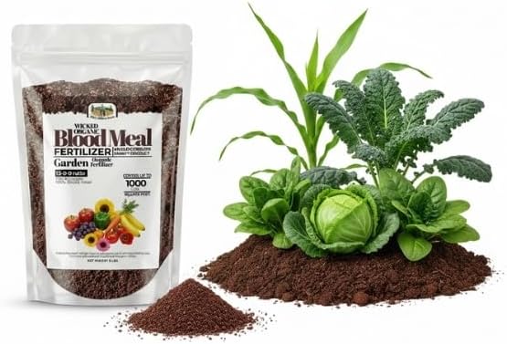 Old Cobblers Farm™ Wicked Organics Blood Meal – High-Nitrogen Soil Booster for Lush Lawn &amp Vigorous Garden Growth | Promotes Greener Foliage &amp Strong Roots | (5 lbs | 10 lbs | 15 lbs | 20 lbs)
