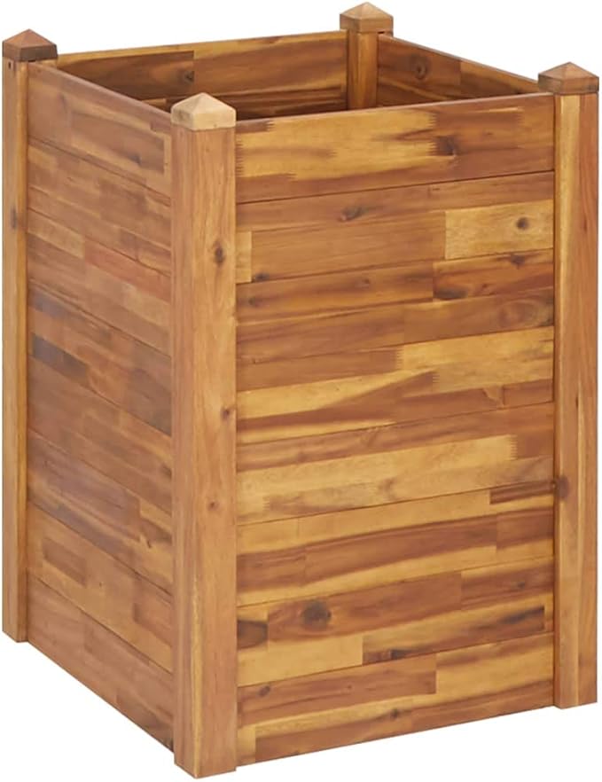 Wooden Bucket Barrel Planters Garden Raised Bed Flower Planters Pots Boxes Container Plant Vegetable Bed with Open Bottom Lawn Backyard Outdoor Patio Decor 23.6x23.6x33.1