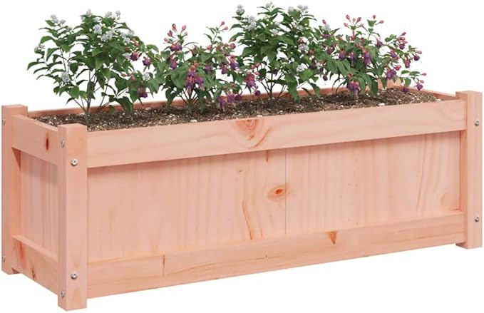 Wooden Raised Garden Bed Garden Planter Box Outdoor Wood Raised Garden Bed for Planting Plants Vegetables 35.4x12.2x12.2 Solid Wood Douglas-351