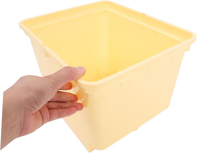 Mipcase Hydroponics System Bucket for Soilless Vegetable Cultivation Easy to Assemble Planter for Balcony Gardens and Greenhouses Yellow Color No Lid Included