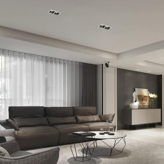 Led Spotlight Square Flush Mount Downlight2 * 7w 95ra Accent Spotlamp AlumiExpression artistique m Housing Directio l Spotlights for Gallery Living Room Corridor