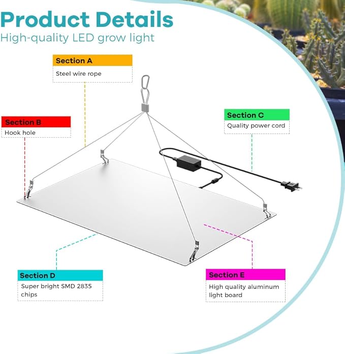 2PCS 600W Sunlight Precision Plant Lamps Sun like Spectrum with Veg/Bloom Stepless Dimming 110V/100-277V Wide Voltage US Plug for Greenhouse Tents Hydroponics &amp Indoor Plant Cultivation Fill l