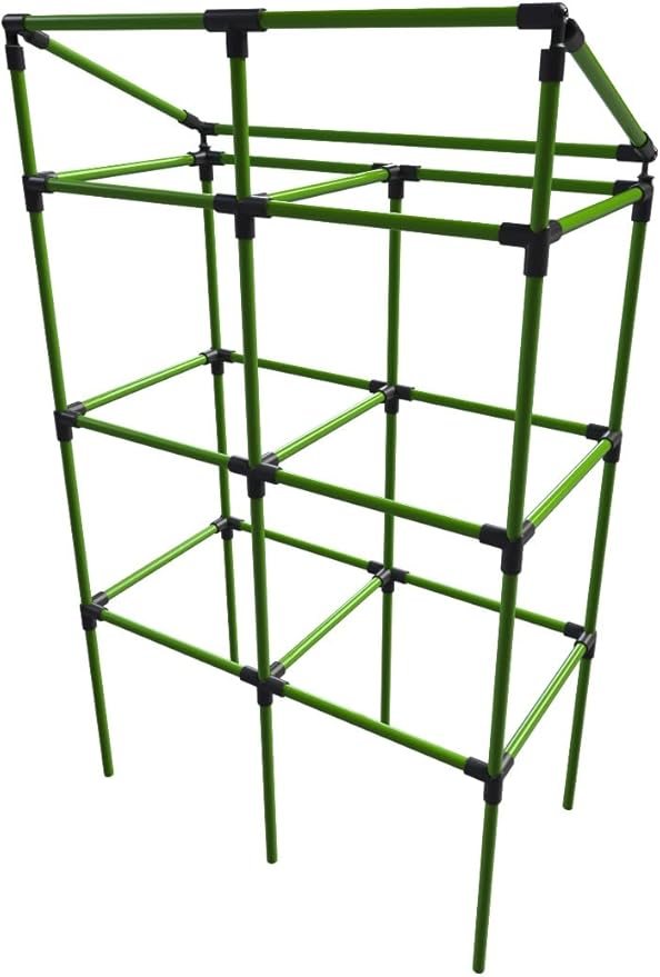 BioGreen Trellis for Raised Garden Bed with Watering System City Jungle | 12“L x 24“W x 38“H | Ideal Growth for Climbing Plants | Easy to Assemble