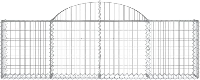 Gabion Basket Set of 3 Silver Galvanized Iron Large Rectangular Metal Planters for Outdoor Plants 78.7x78.7x11.8 Inch Raised Garden Beds