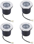 4PCS Underground Light LED 85-265V Landscape Lights IP67 Waterproof Path Light Underground Light LED Landscape In-ground Well Lights Decorative Spotlight Buried Lights