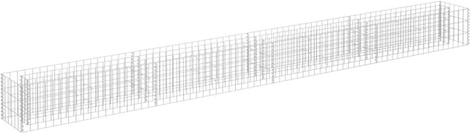 Outdoor Garden Gabion Basket Planter Raised Vegetable BedSteel Garden Decoration Raised Bed Galvanized Steel 141.7x11.8x11.8
