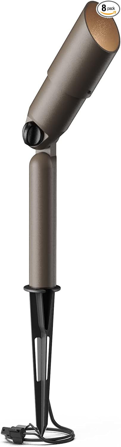 GOODSMANN Low Voltage Landscape Lighting Floodlight &amp Spotlight 3W LED 200 Lumen with Replaceable Bulbs 3000K Warm White 12V AC Tree Lights Garden Up Light Hardwired Lighting with Cable Connector