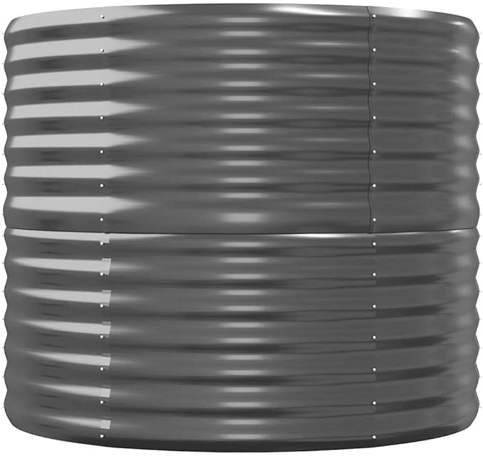Large Oval Raised Garden Bed for Vegetables Herbs Flowers Durable Powder Coated Steel Planter Box Outdoor Indoor Gardening Solution for Patio Balcony Yard