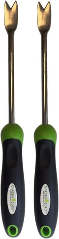 Garden Guru Dandelion Weeder Tool with Ergonomic Handle - Stainless Steel Weed Puller for Planting Weeding Flower and Vegetable Care in Lawn Garden Yard | Rust Resistant (2 Pack)
