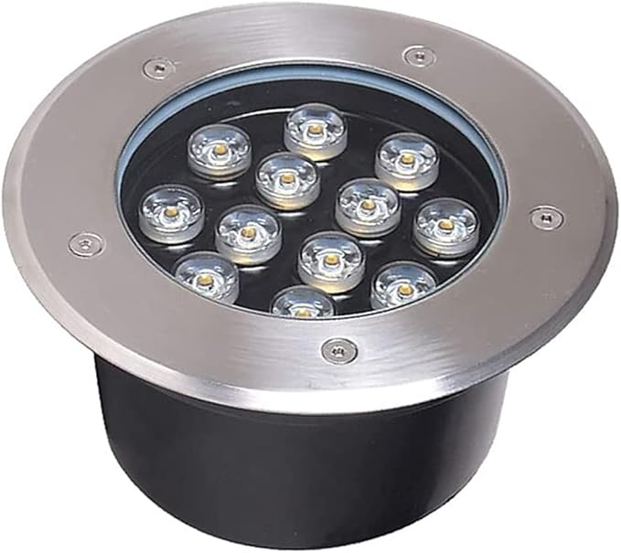 Ground Landscape Lights - LED Outdoor Spotlight Floodlight - IP67 Waterproof Recessed Lamp Lighting for Garden Yard Construction CE ROHS FCC Certificate(Warm White3W(12v))