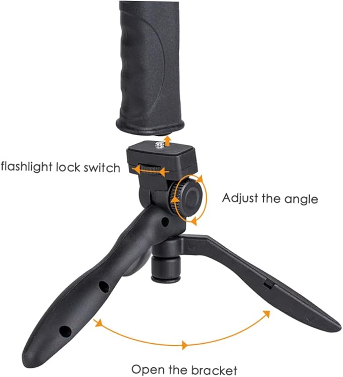 Uonlytech 4000mah Adjustable Led Spotlight Flashlight Range Modes Rechargeable for Camping Solar Lights for Outdoor Use