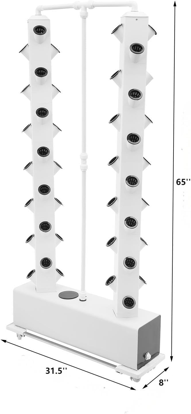 Hydroponic Growing Tower System Kit 56-Plant Vertical Hydroponics Garden Tower for Outdoor Indoor Herbs Fruits Vegetables Smart Garden Planter Kit